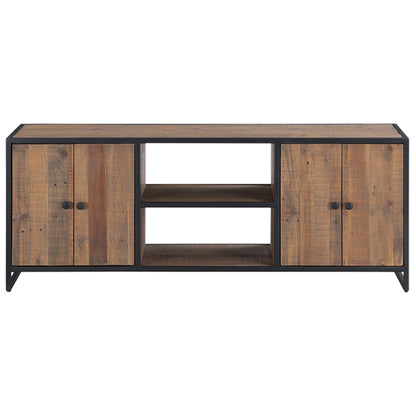Ooki Wooden TV Stand With 4 Doors And 1 Shelf In Oak