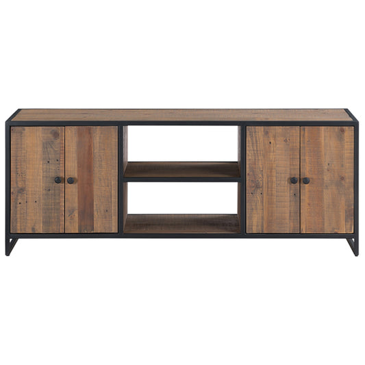 Ooki Wooden TV Stand With 4 Doors And 1 Shelf In Oak