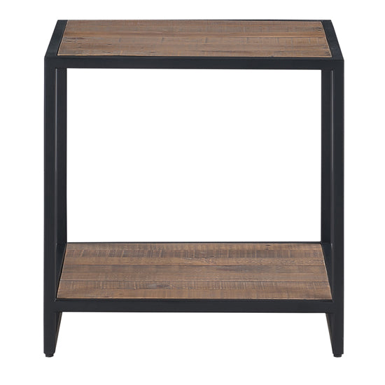 Ooki Wooden Open Lamp Table With Undershelf In Oak