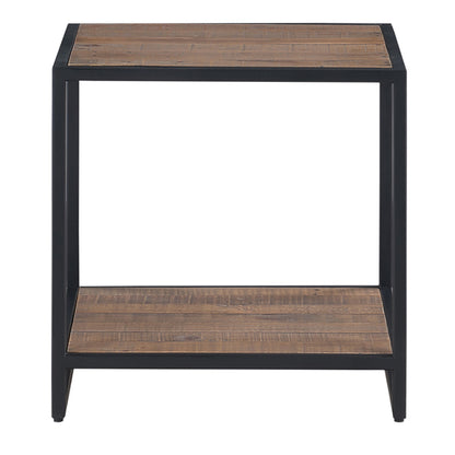Ooki Wooden Open Lamp Table With Undershelf In Oak