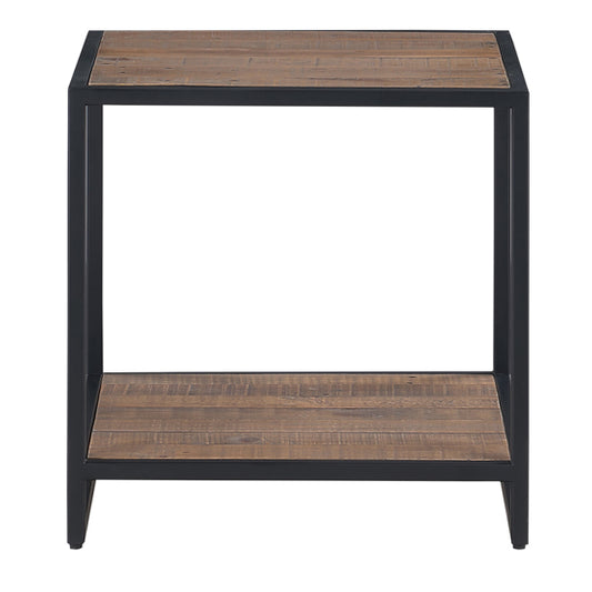 Ooki Wooden Open Lamp Table With Undershelf In Oak