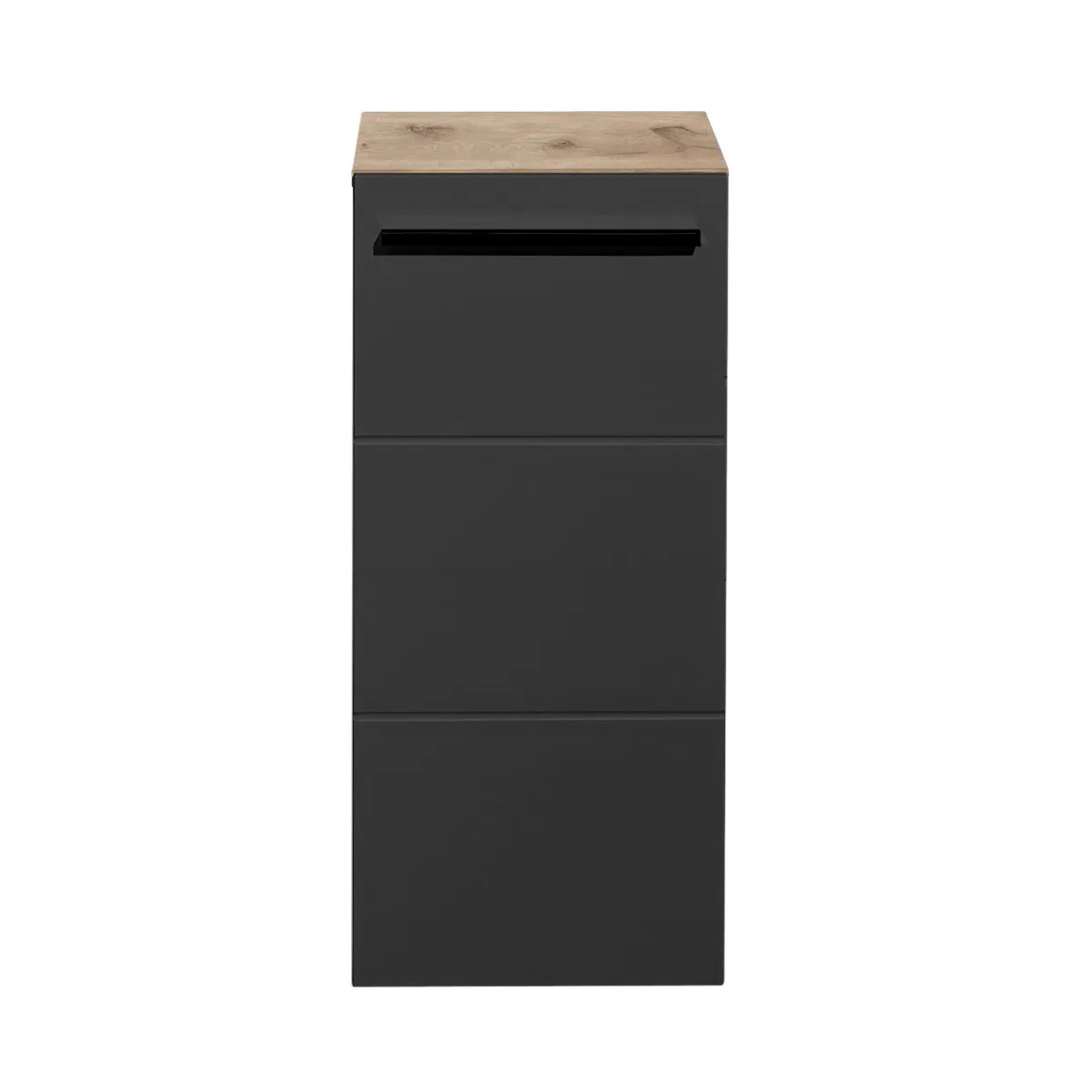 Vista Wooden Bathroom Storage Cabinet In Viking Black And Black