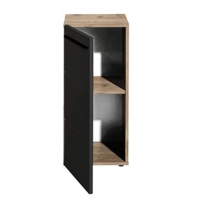 Vista Wooden Bathroom Storage Cabinet In Viking Black And Black