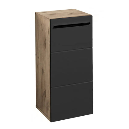 Vista Wooden Bathroom Storage Cabinet In Viking Black And Black