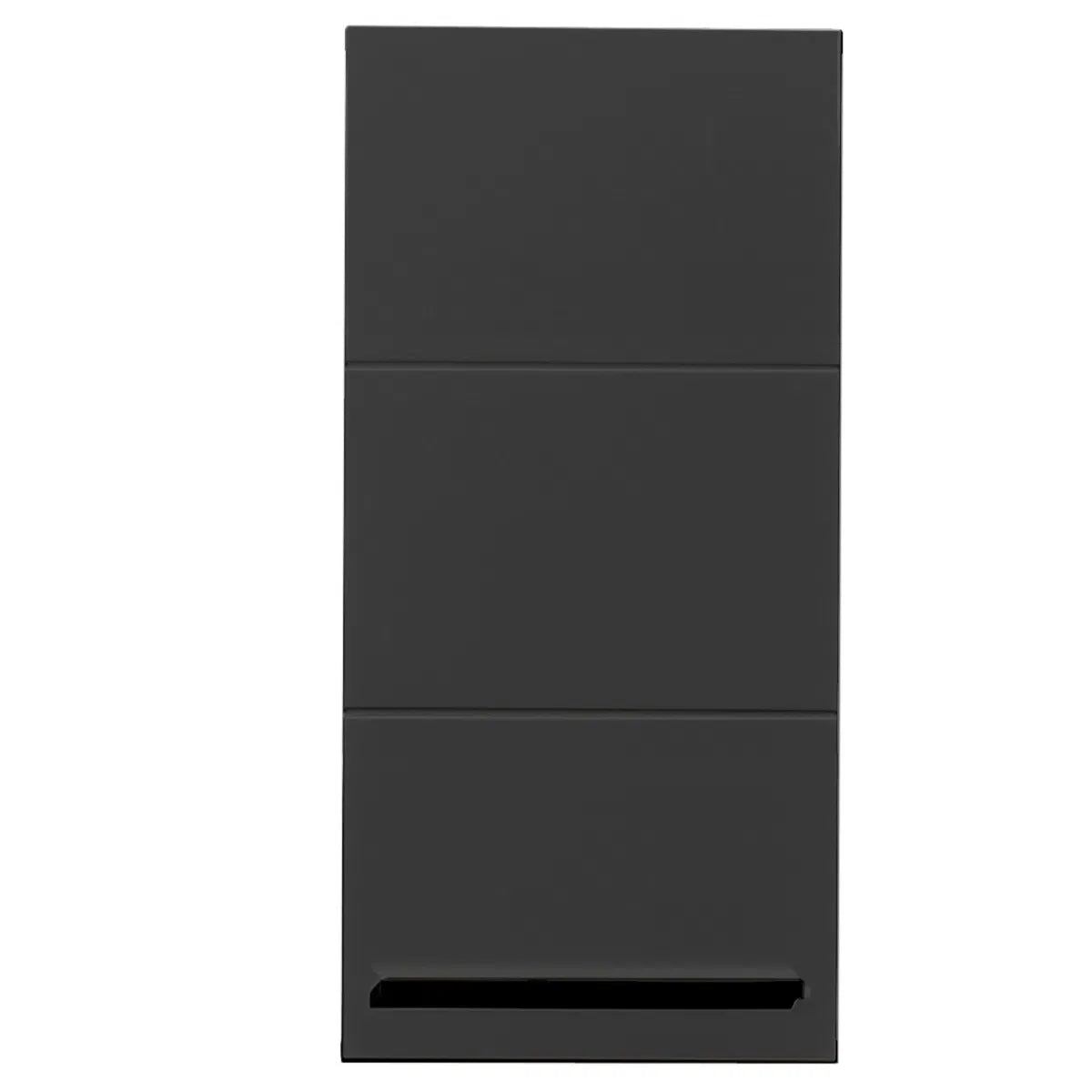 Vista Wall Hung Wooden Bathroom Storage Cabinet In Viking Black And Black