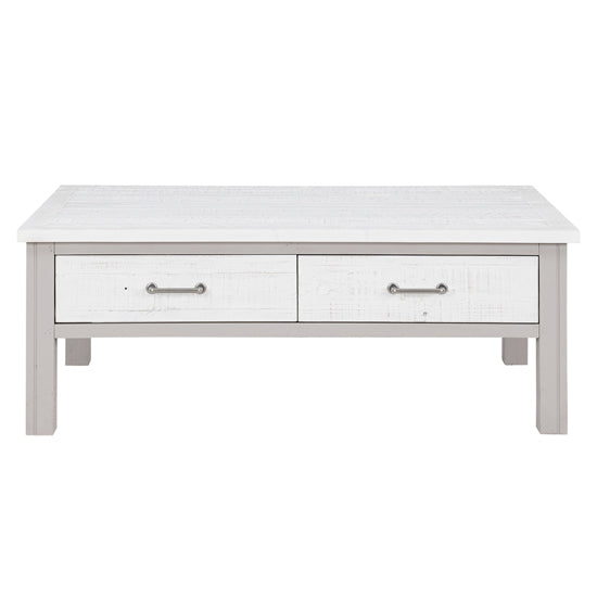 GreyStone Wooden Coffee Table With 4 Drawers In Grey