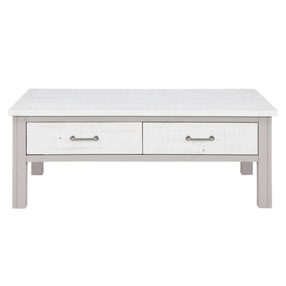 GreyStone Wooden Coffee Table With 4 Drawers In Grey