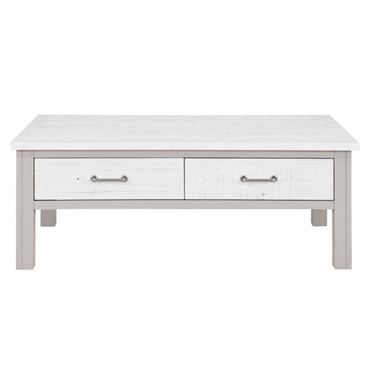 GreyStone Wooden Coffee Table With 4 Drawers In Grey