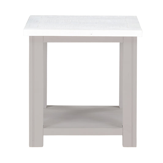 GreyStone Wooden Lamp Table Square In Grey