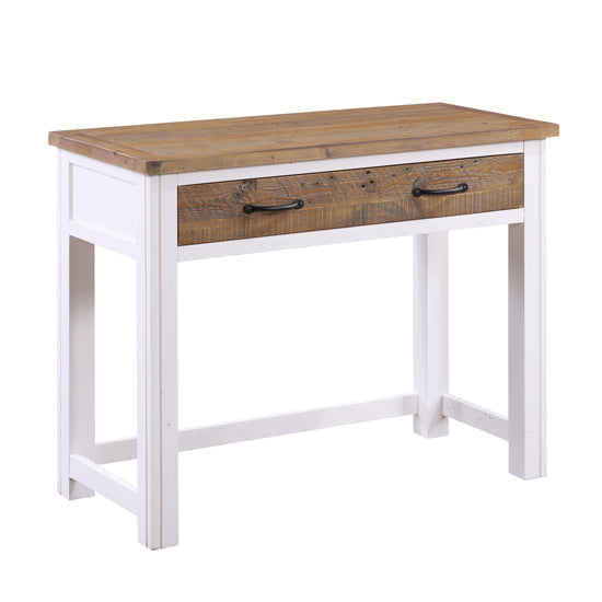 Splash Wooden Hidden Laptop Desk In Oak And White