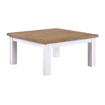 Splash Wooden Square Coffee Table In Oak And White