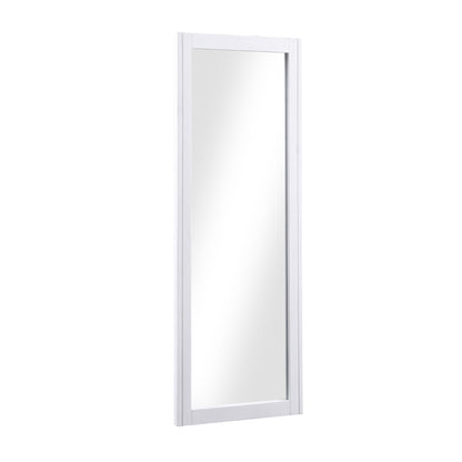 Splash Extra Long Wall Mirror In White Wooden Frame