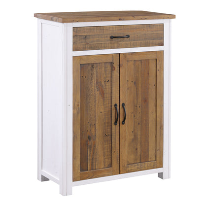 Splash Wooden Shoe Storage Cabinet With Drawer In White