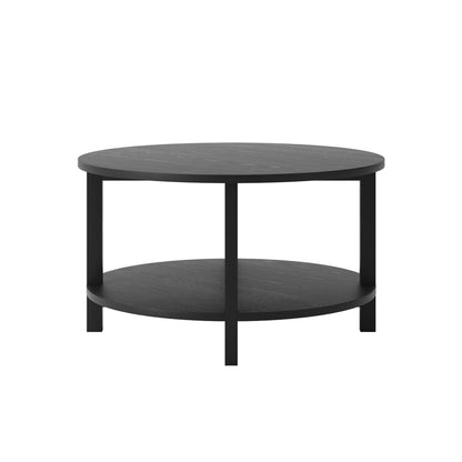 Westbrook Wooden Coffee Table Round In Black