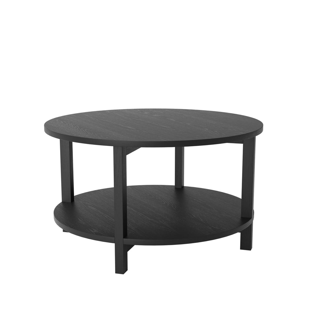 Westbrook Wooden Coffee Table Round In Black