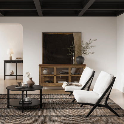 Westbrook Wooden Coffee Table Round In Black