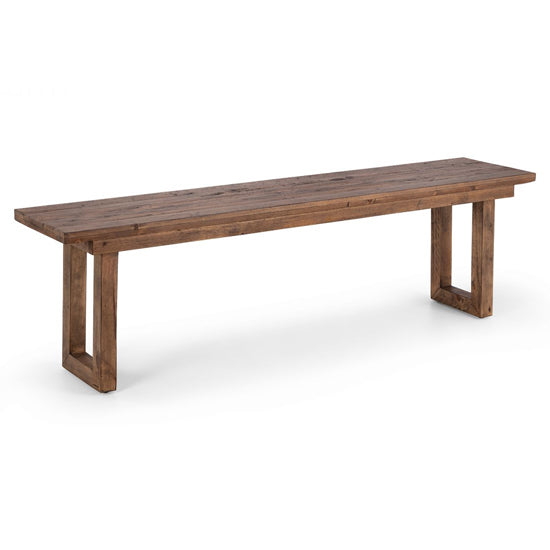 Woburn Reclaimed Pine Wood Dining Table With 2 Benches
