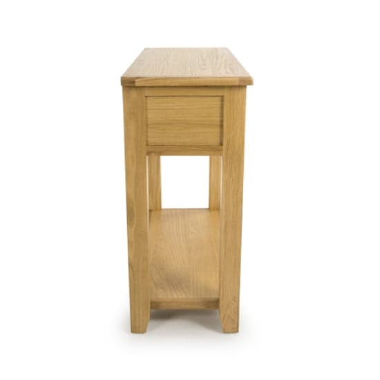Madrid Wooden Console Table With 2 Drawers In Oak