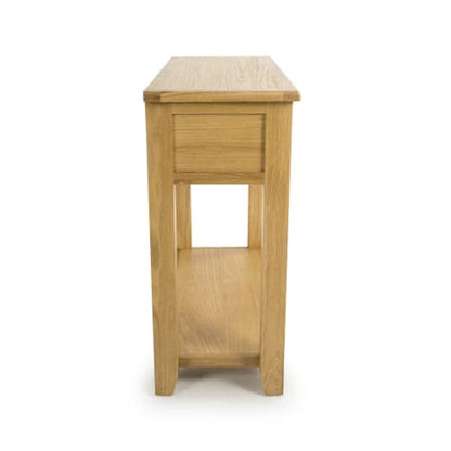 Madrid Wooden Console Table With 2 Drawers In Oak