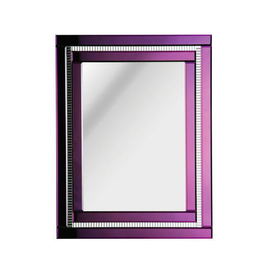 Purple Art Deco Style Wall Bedroom Mirror In Purple