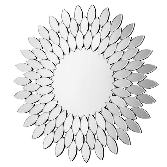Sylvana Wall Bedroom Mirror In Clear Sunburst Effect Frame