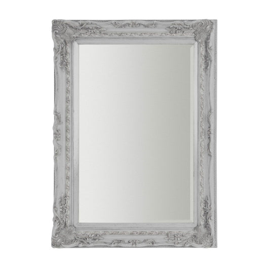 Cavalli Wall Bedroom Mirror In Weathered Silver Wooden Frame