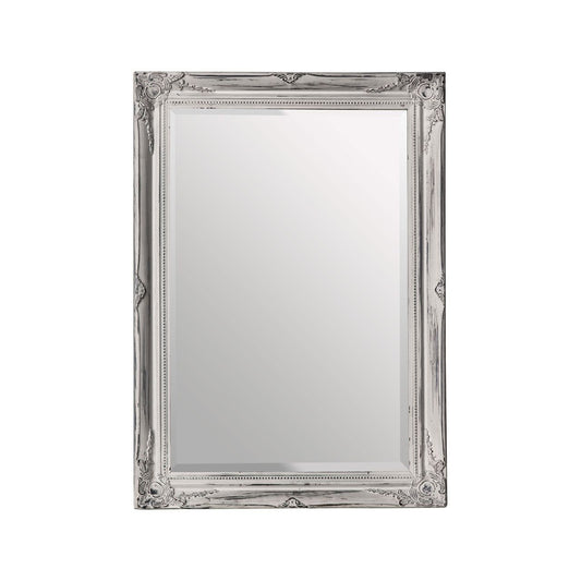 Dicrota Wall Bedroom Mirror In Distressed White