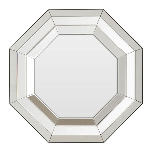 Wikera Octagonal Wall Bedroom Mirror With Bevelled Edge