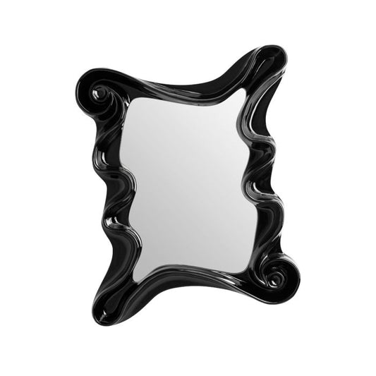 Appin Wall Bedroom Mirror In Black High Gloss Frame
