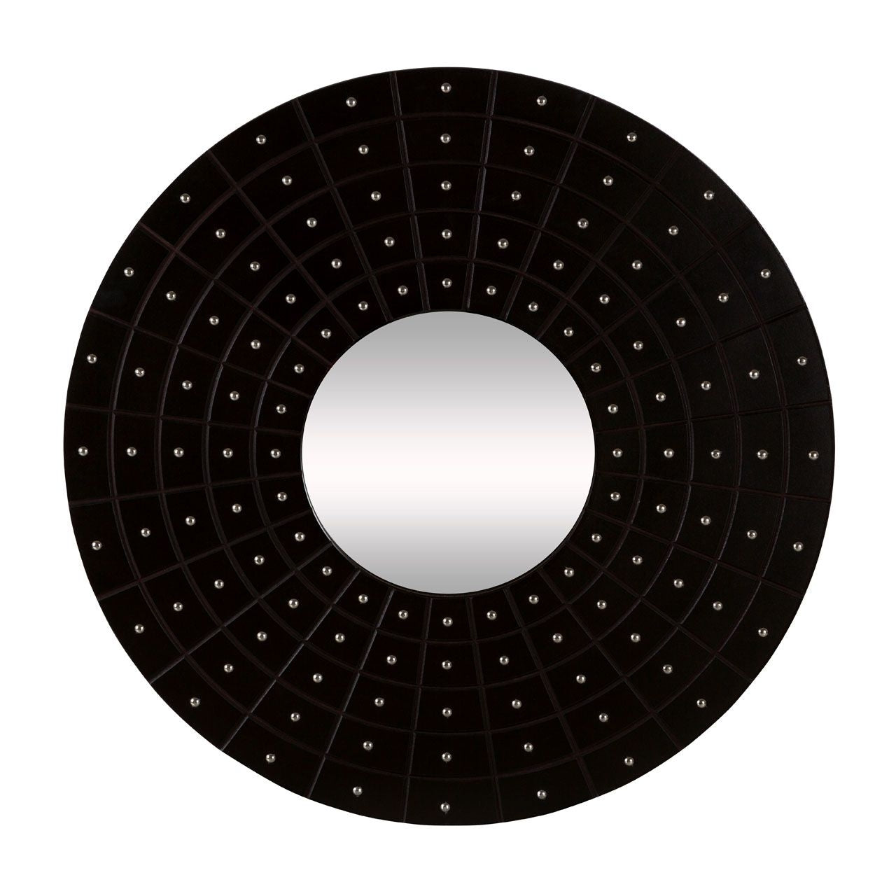 Sloane Wall Bedroom Mirror In Black Leather Effect Frame