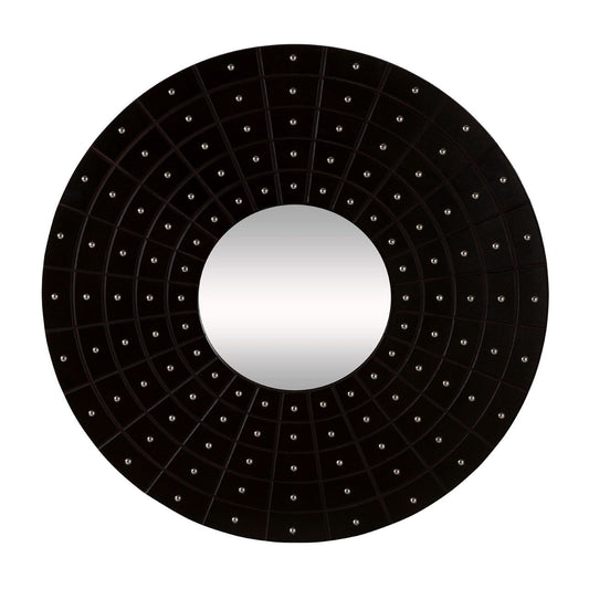 Sloane Wall Bedroom Mirror In Black Leather Effect Frame