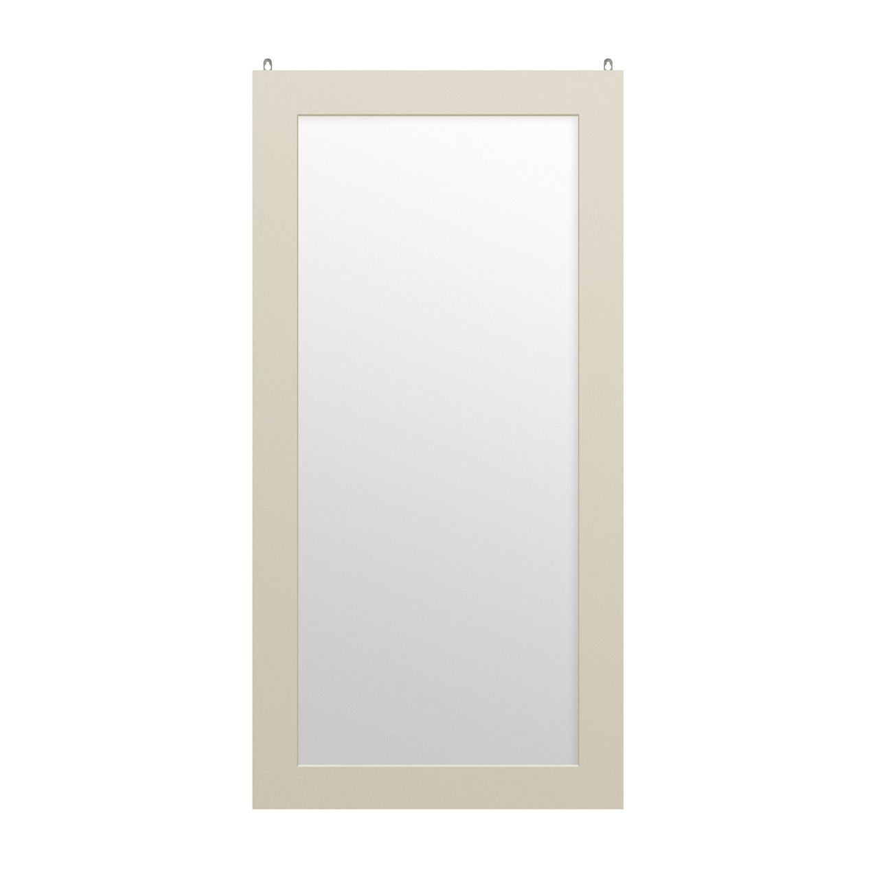 Sorrento Wall Bedroom Mirror In Ivory Wooden Frame