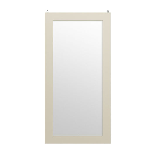 Sorrento Wall Bedroom Mirror In Ivory Wooden Frame