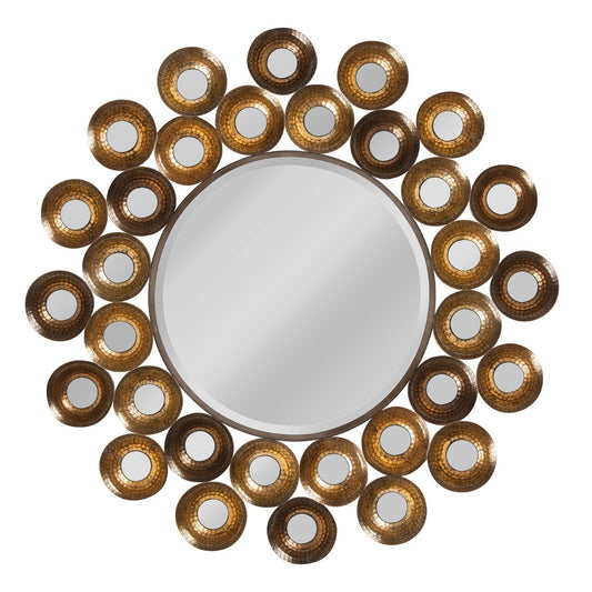 Tribeca Wall Bedroom Mirror In Antique Gold Wooden Frame