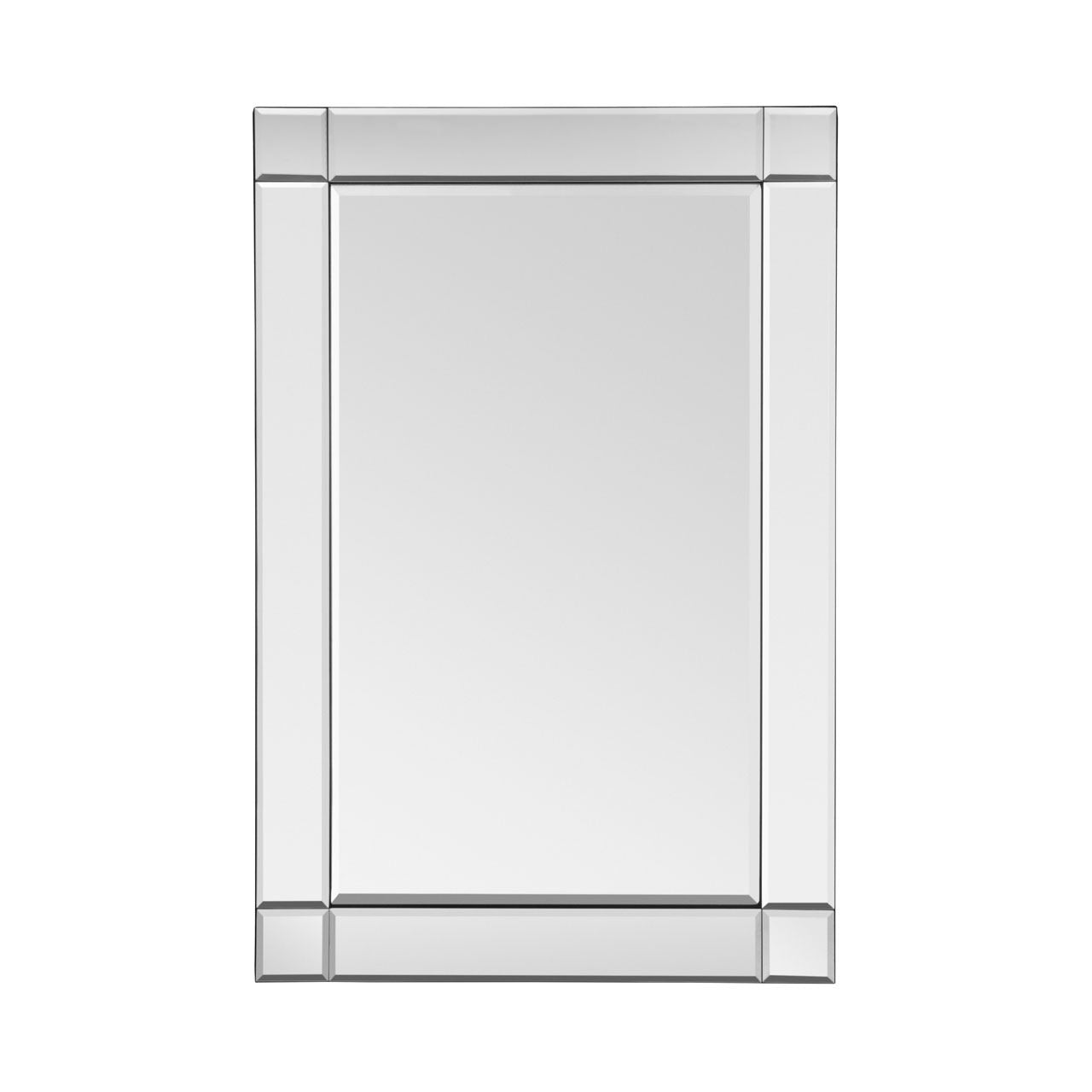 Hangs Wall Bedroom Mirror In Silver Bevelled Edge