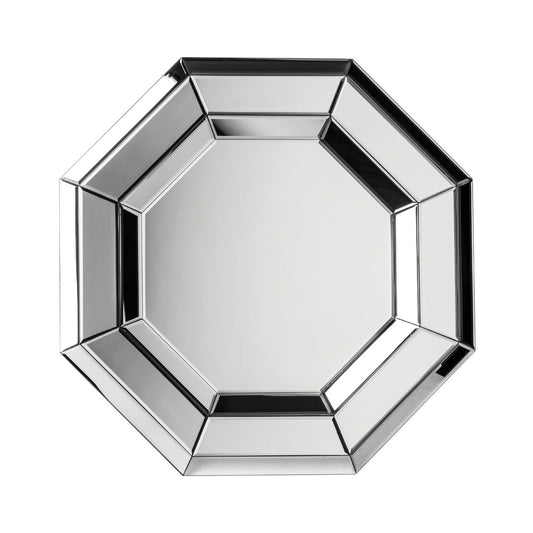 Newell Octagonal Wall Bedroom Mirror In Silver
