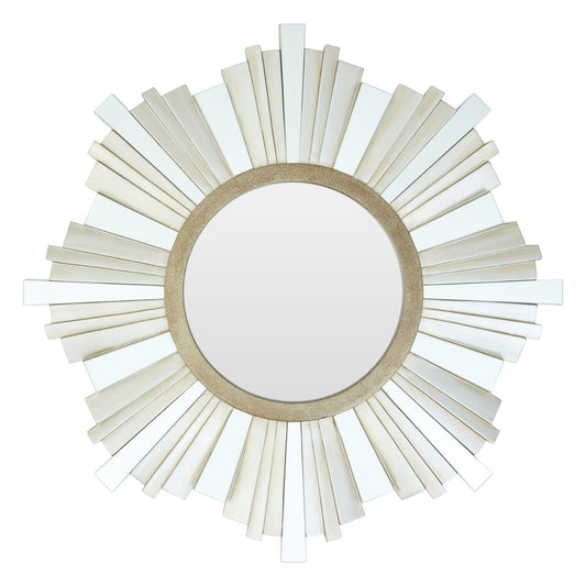 Sorrel Wall Bedroom Mirror In Gold And Champagne Strip Design Frame