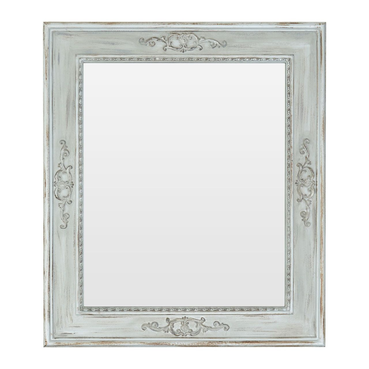 Seino Wall Bedroom Mirror In Weathered Natural Antique Design