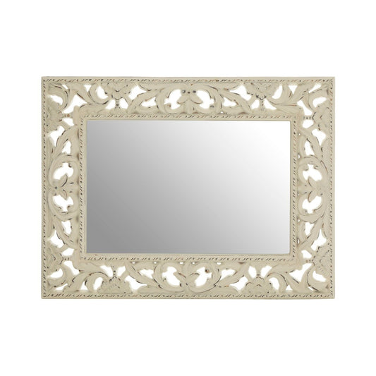 Hilda Acanthus Leaf Wall Bedroom Mirror In Cream
