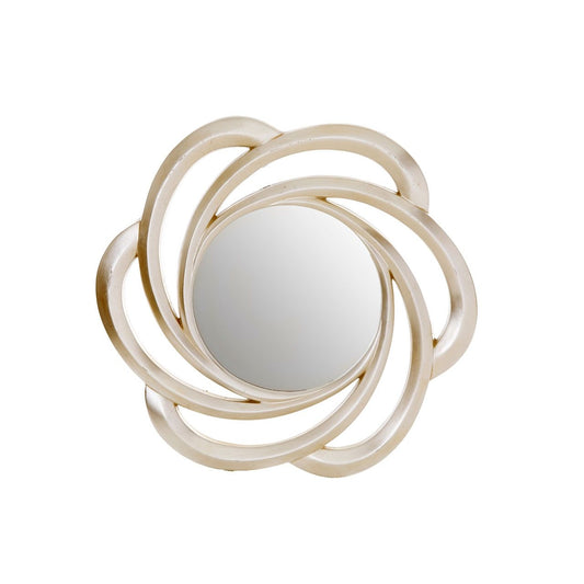 Fleur Round Wall Bedroom Mirror In Gold