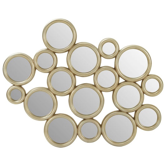 Cava Multi-Circles Wall Bedroom Mirror In Champagne