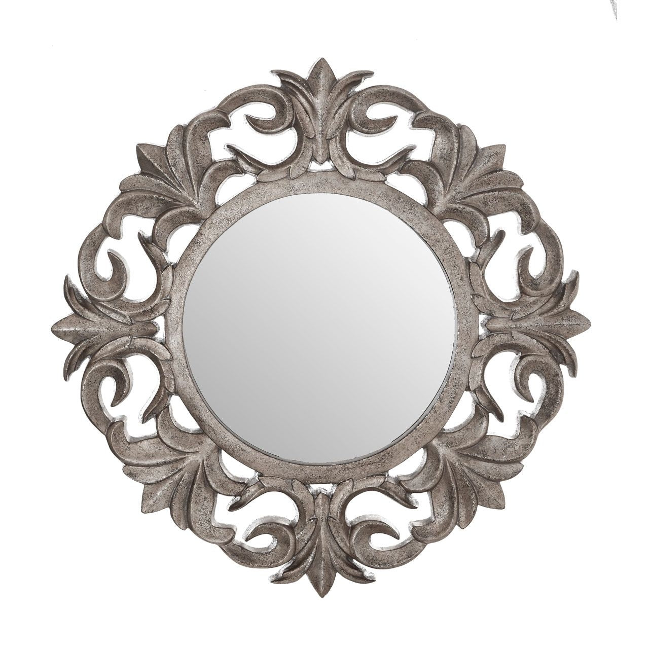 Angelical Aesthetic Wall Bedroom Mirror In Antique Silver Distressed Frame