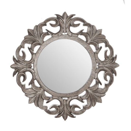 Angelical Aesthetic Wall Bedroom Mirror In Antique Silver Distressed Frame