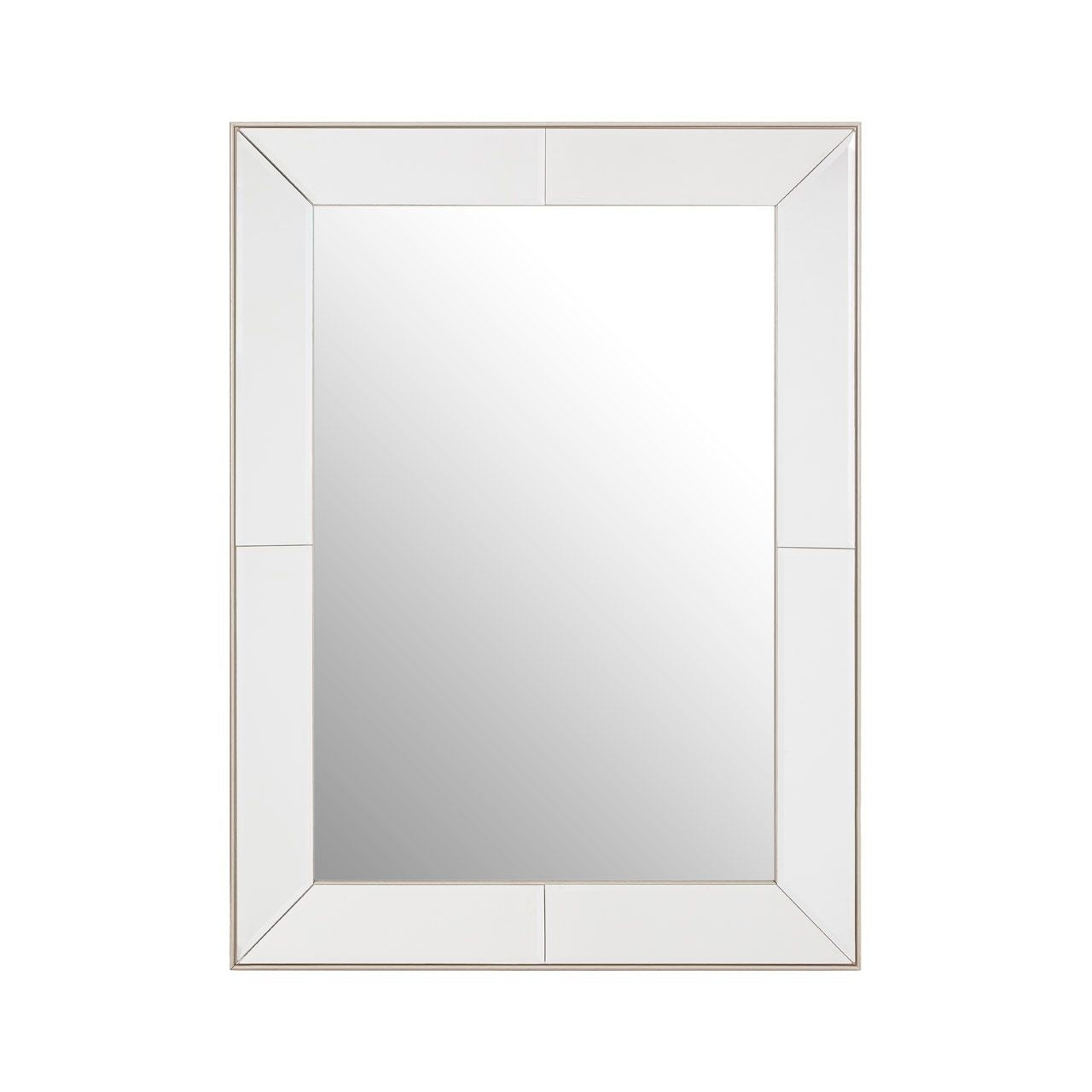 Mack Contemporary Wall Bedroom Mirror In Clear Frame