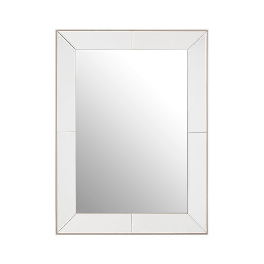 Mack Contemporary Wall Bedroom Mirror In Clear Frame