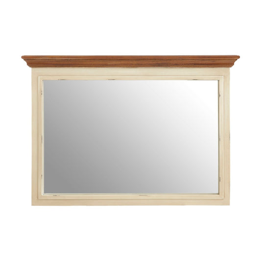 Virginia Wall Bedroom Mirror In Cream Wooden Frame