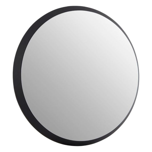 Andover Large Round Discus Wall Bedroom Mirror In Black