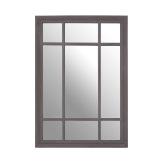 Hawthorne Window Design Wall Mirror In Grey