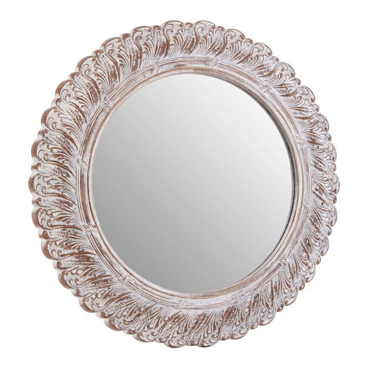 Ascot Acanthus Leaf Wall Bedroom Mirror In Antique Grey