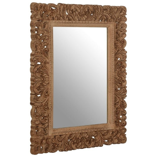 Ascot Rectangular Leaf Wall Bedroom Mirror In Antique Brown